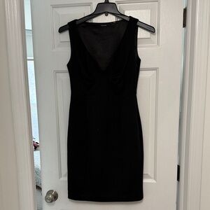 Tahari Black V-Neck Dress